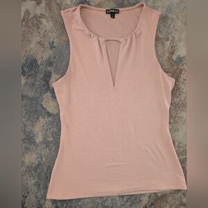 Express Blush Pink Keyhole Stretch Top Size Small